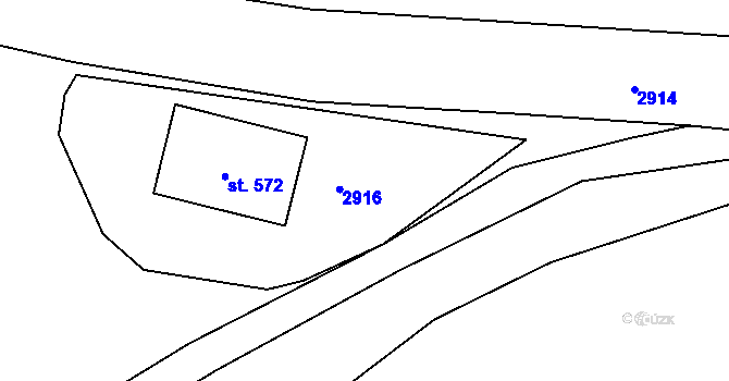 Parcela st. 2064/12 v KÚ Klenčí pod Čerchovem, Katastrální mapa