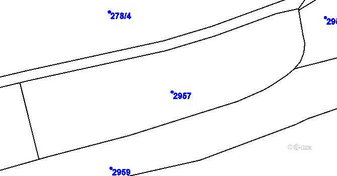 Parcela st. 276/5 v KÚ Klenčí pod Čerchovem, Katastrální mapa