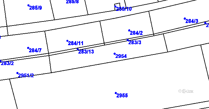 Parcela st. 281/4 v KÚ Klenčí pod Čerchovem, Katastrální mapa
