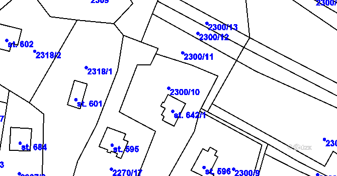 Parcela st. 2300/10 v KÚ Klenčí pod Čerchovem, Katastrální mapa