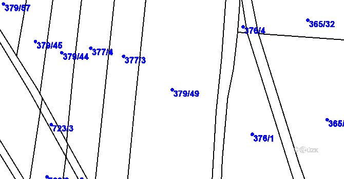 Parcela st. 379/49 v KÚ Kleneč, Katastrální mapa