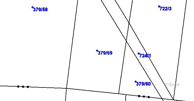 Parcela st. 379/59 v KÚ Kleneč, Katastrální mapa