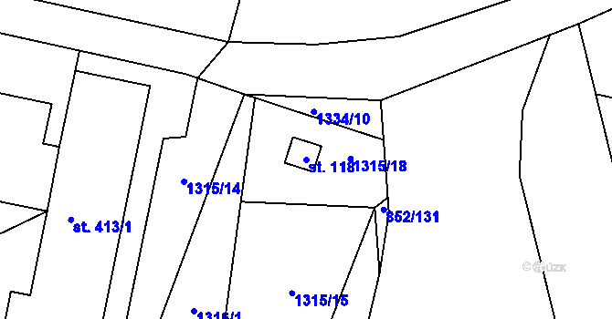 Parcela st. 118 v KÚ Klenovice u Soběslavi, Katastrální mapa