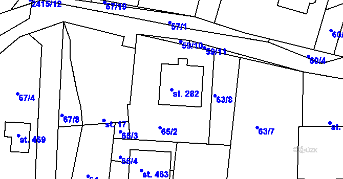 Parcela st. 282 v KÚ Klenovice u Soběslavi, Katastrální mapa