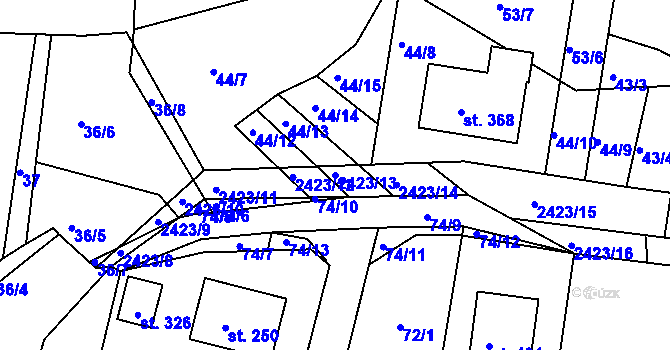 Parcela st. 2423/13 v KÚ Klenovice u Soběslavi, Katastrální mapa