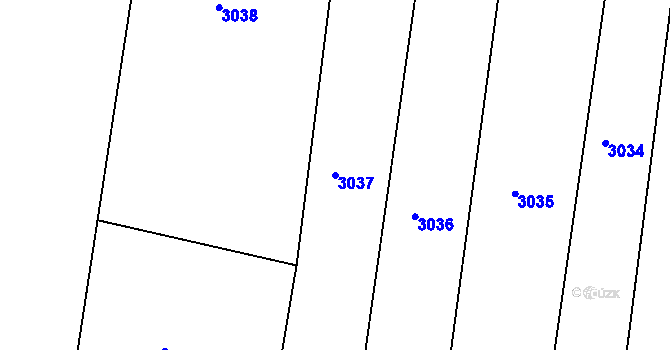 Parcela st. 3037 v KÚ Klenovice u Soběslavi, Katastrální mapa