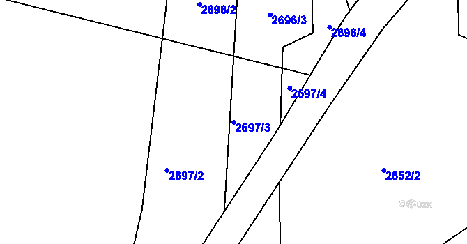 Parcela st. 2697/3 v KÚ Klenovice u Soběslavi, Katastrální mapa