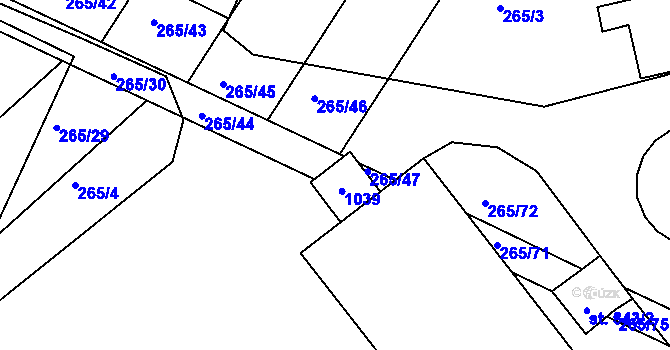 Parcela st. 424/2 v KÚ Klenovice na Hané, Katastrální mapa