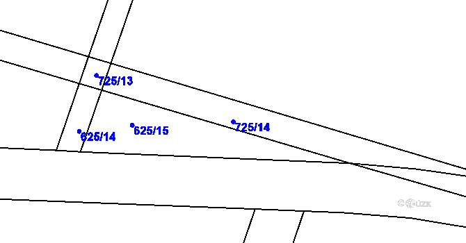 Parcela st. 725/14 v KÚ Klenovice na Hané, Katastrální mapa