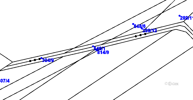 Parcela st. 814/9 v KÚ Klenovice na Hané, Katastrální mapa