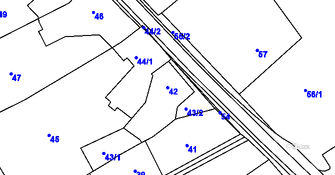 Parcela st. 42 v KÚ Klepačov, Katastrální mapa
