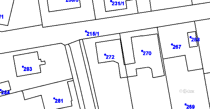 Parcela st. 272 v KÚ Klepačov, Katastrální mapa