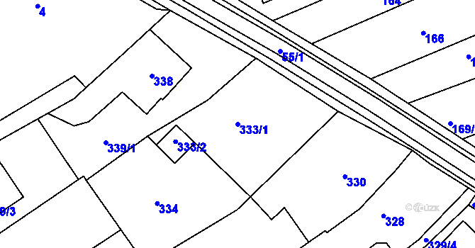 Parcela st. 333/1 v KÚ Klepačov, Katastrální mapa
