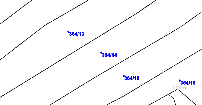 Parcela st. 364/14 v KÚ Klepačov, Katastrální mapa
