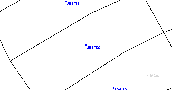 Parcela st. 381/12 v KÚ Klepačov, Katastrální mapa