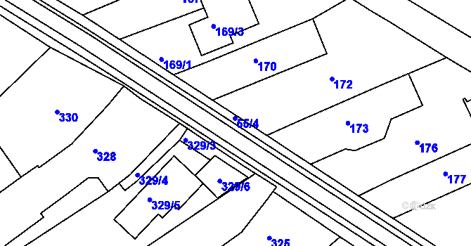 Parcela st. 55/4 v KÚ Klepačov, Katastrální mapa