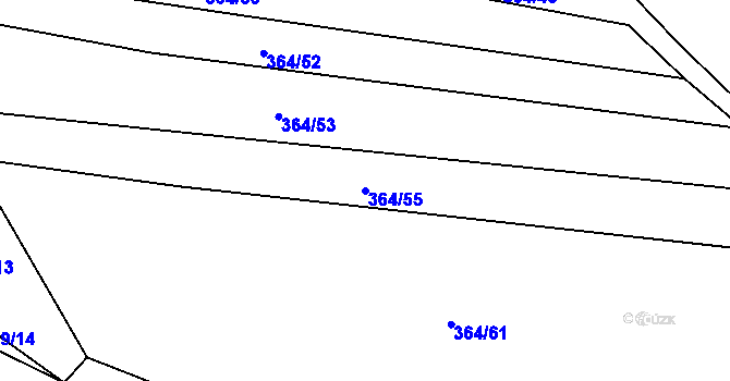 Parcela st. 364/55 v KÚ Klepačov, Katastrální mapa
