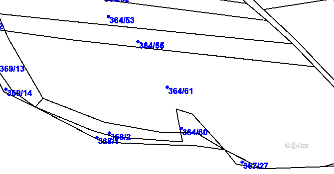 Parcela st. 364/61 v KÚ Klepačov, Katastrální mapa