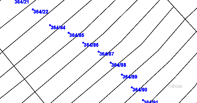 Parcela st. 364/87 v KÚ Klepačov, Katastrální mapa