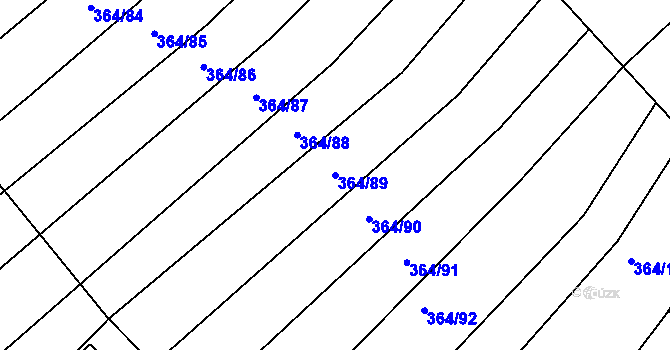 Parcela st. 364/89 v KÚ Klepačov, Katastrální mapa