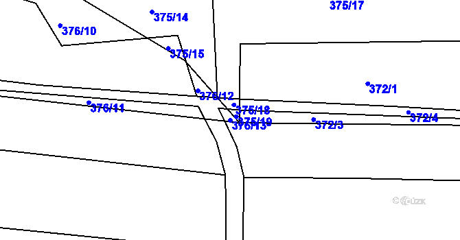 Parcela st. 376/13 v KÚ Klepačov, Katastrální mapa