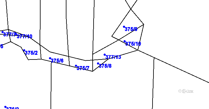 Parcela st. 377/13 v KÚ Klepačov, Katastrální mapa