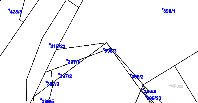 Parcela st. 396/3 v KÚ Klepačov, Katastrální mapa