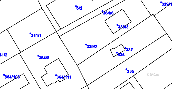Parcela st. 339/2 v KÚ Klepačov, Katastrální mapa