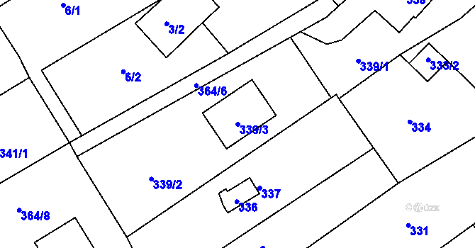 Parcela st. 339/3 v KÚ Klepačov, Katastrální mapa
