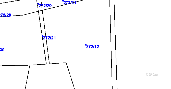 Parcela st. 272/12 v KÚ Kletečná u Humpolce, Katastrální mapa