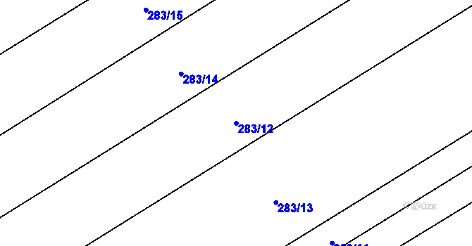 Parcela st. 283/12 v KÚ Kletečná u Humpolce, Katastrální mapa