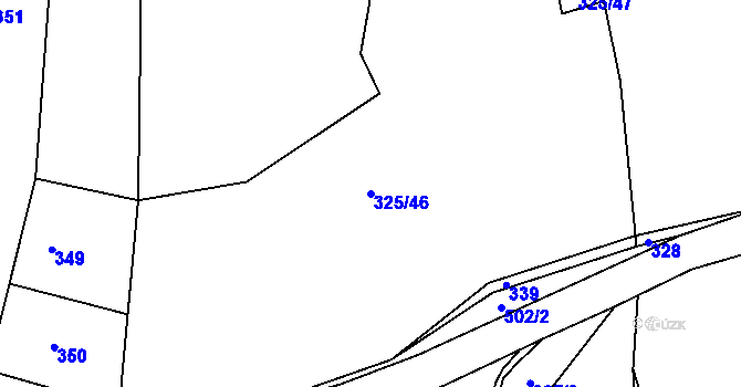 Parcela st. 325/46 v KÚ Kletečná u Humpolce, Katastrální mapa