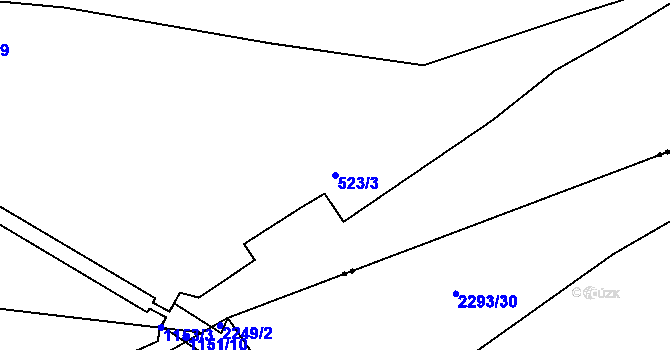 Parcela st. 523/3 v KÚ Kletné, Katastrální mapa