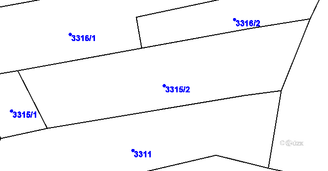 Parcela st. 3315/2 v KÚ Klíčov u Mrákova, Katastrální mapa