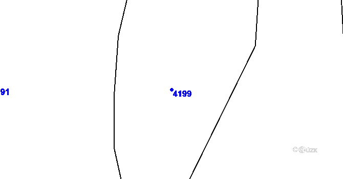 Parcela st. 4199 v KÚ Klíčov u Mrákova, Katastrální mapa