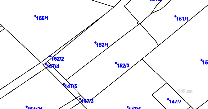 Parcela st. 152 v KÚ Klikov, Katastrální mapa