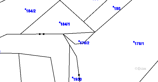 Parcela st. 178/2 v KÚ Klikov, Katastrální mapa