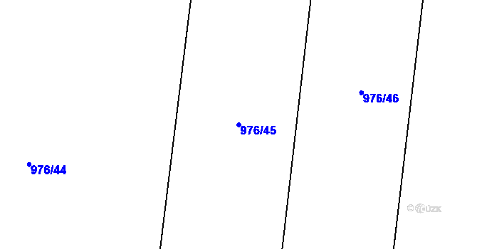 Parcela st. 976/45 v KÚ Klikov, Katastrální mapa