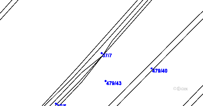 Parcela st. 37/7 v KÚ Klikov, Katastrální mapa