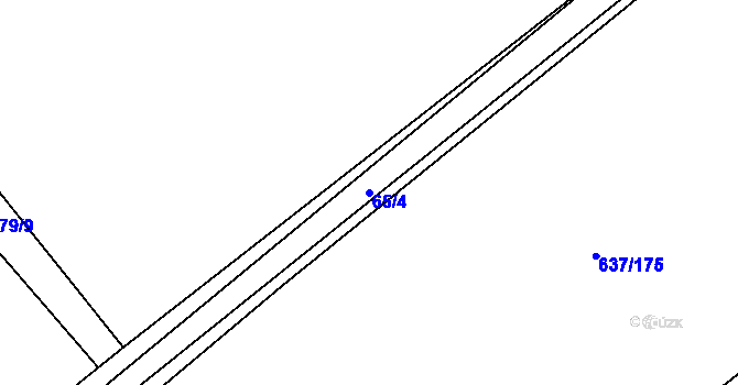 Parcela st. 65/4 v KÚ Klikov, Katastrální mapa