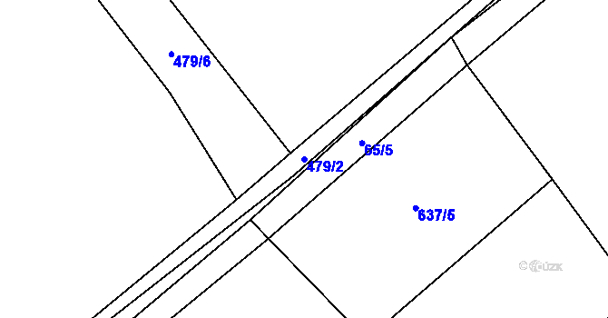 Parcela st. 479/2 v KÚ Klikov, Katastrální mapa
