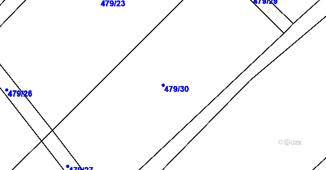 Parcela st. 479/30 v KÚ Klikov, Katastrální mapa