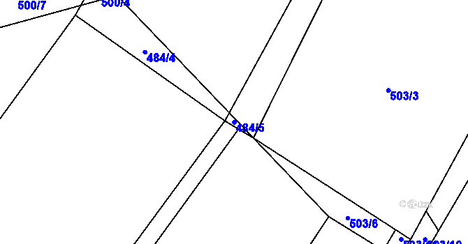 Parcela st. 484/5 v KÚ Klikov, Katastrální mapa