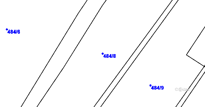 Parcela st. 484/8 v KÚ Klikov, Katastrální mapa