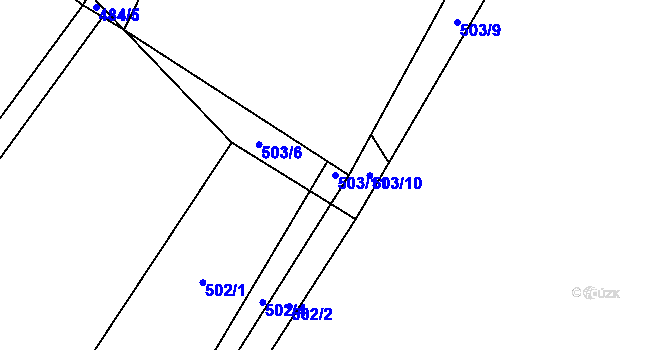 Parcela st. 503/11 v KÚ Klikov, Katastrální mapa