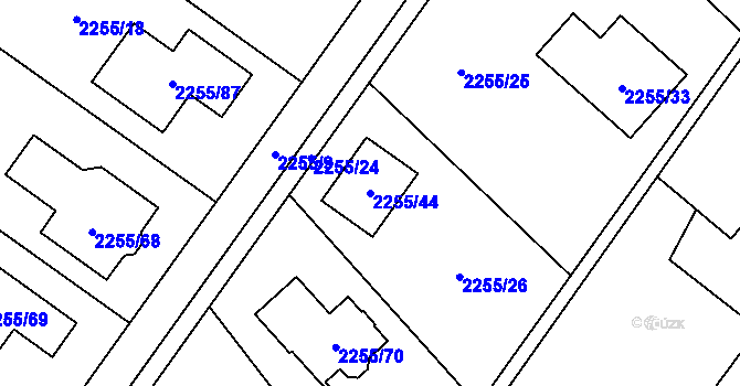 Parcela st. 2255/44 v KÚ Klimkovice, Katastrální mapa
