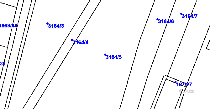 Parcela st. 3164/5 v KÚ Klimkovice, Katastrální mapa