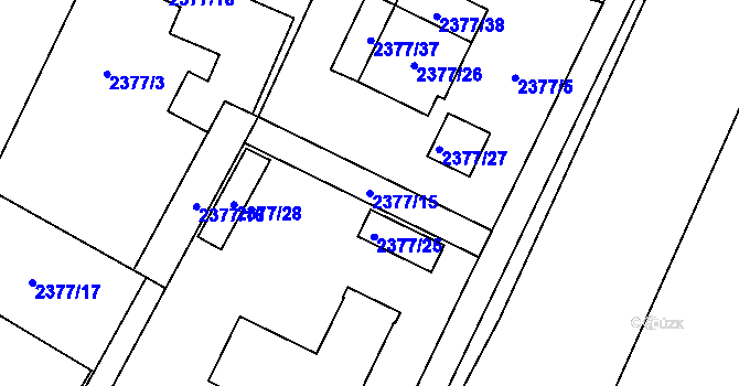 Parcela st. 2377/15 v KÚ Klimkovice, Katastrální mapa