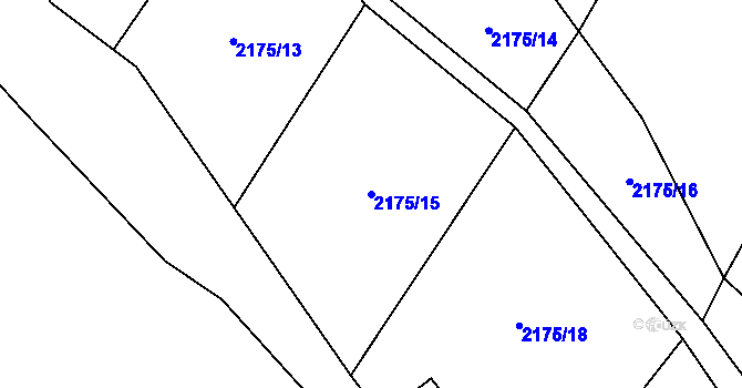 Parcela st. 2175/15 v KÚ Klimkovice, Katastrální mapa
