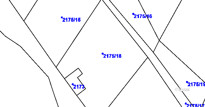 Parcela st. 2175/18 v KÚ Klimkovice, Katastrální mapa
